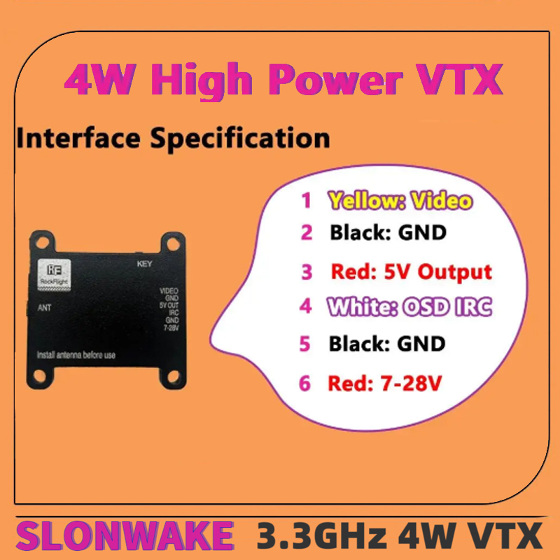 SLONWAKE FPV 3.3G 16CH 4000mW  - Fpv Drone Antenna ulasan dan harga