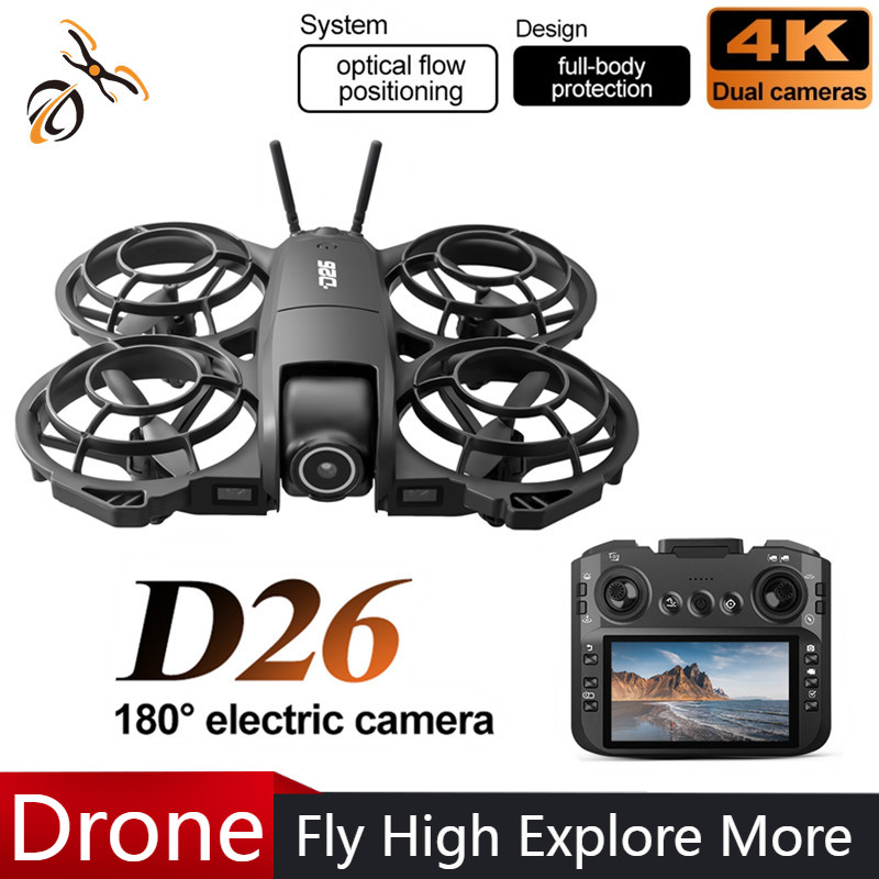 D26 Drone 4K Aerial HD 180° Ca - Fpv Drone Charger ulasan dan harga