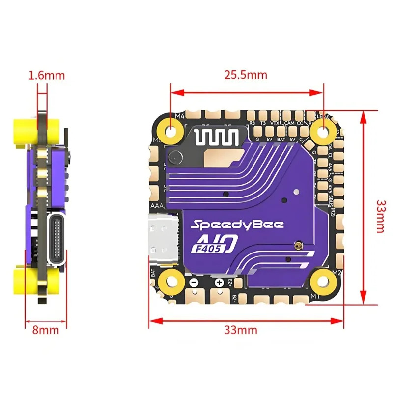 SpeedyBee F405 AIO Flight Cont - Fpv Drone Esc ulasan dan harga